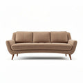 Fabric upholstered three-seater sofa for living room - approximately 200 x 85 x 75cm