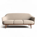 Fabric upholstered sofa with wooden legs - 180 x 80 x 90cm