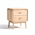 Wooden nightstand with two drawers for bedroom organization - 40 x 40 x 45cm