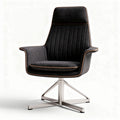 Modern upholstered office chair with swivel base - 60 x 65 x 95cm