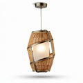 Woven rattan pendant light fixture for indoor spaces - 30 x 20 x 50cm